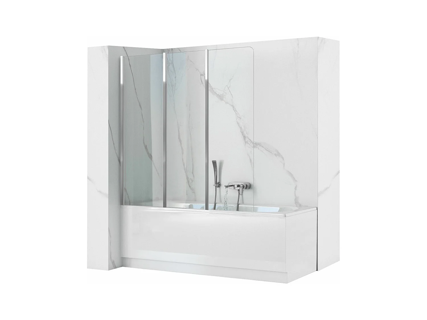 Pare-Baignoire Rea Agat 120 Chrome