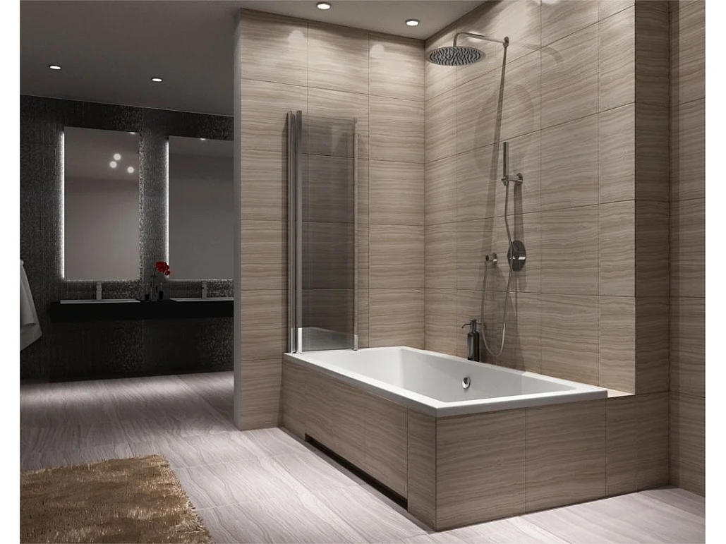 Pare-Baignoire Rea Agat 120 Chrome