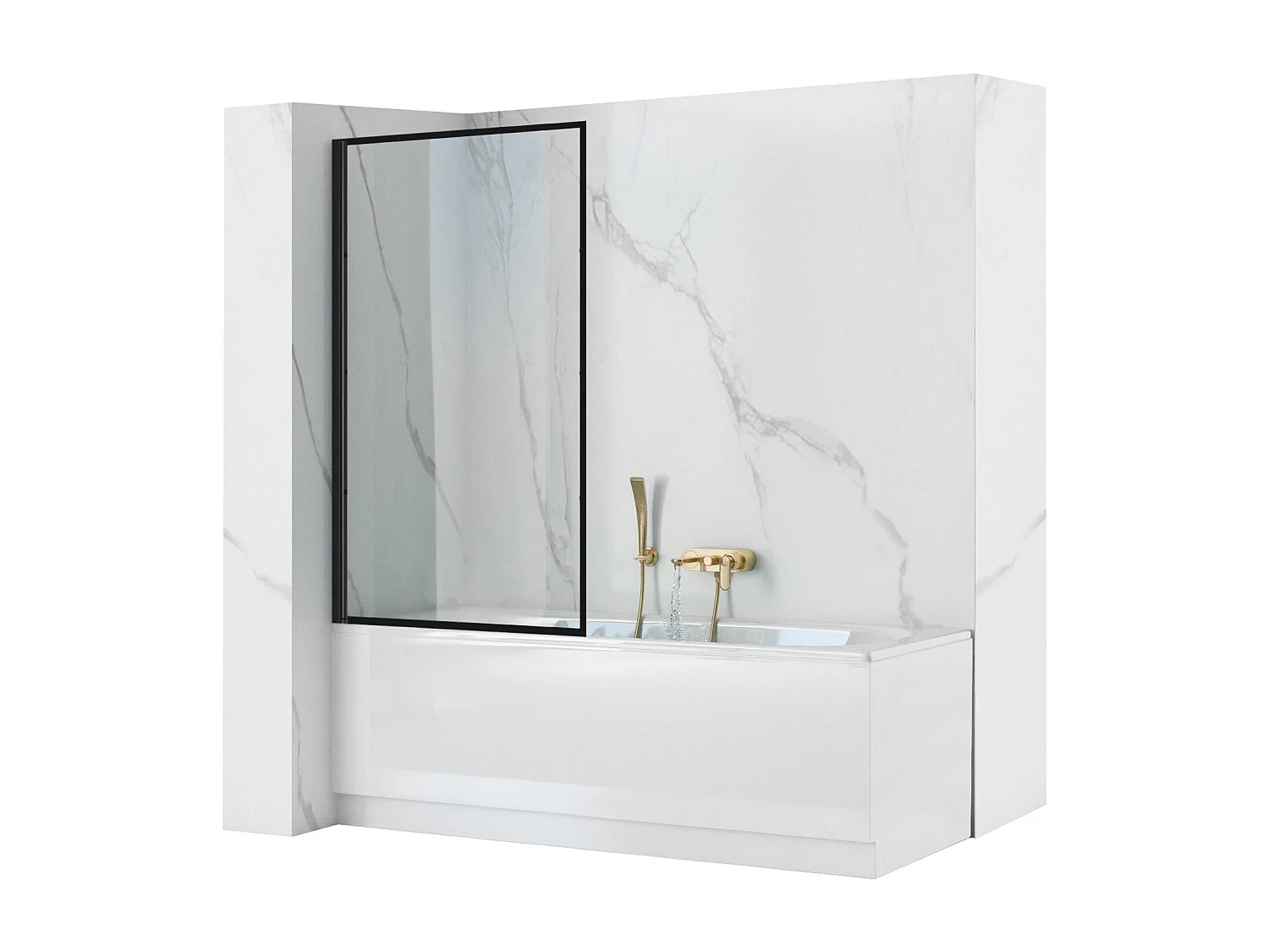 Pare-Baignoire Rea Lagos 80 Black