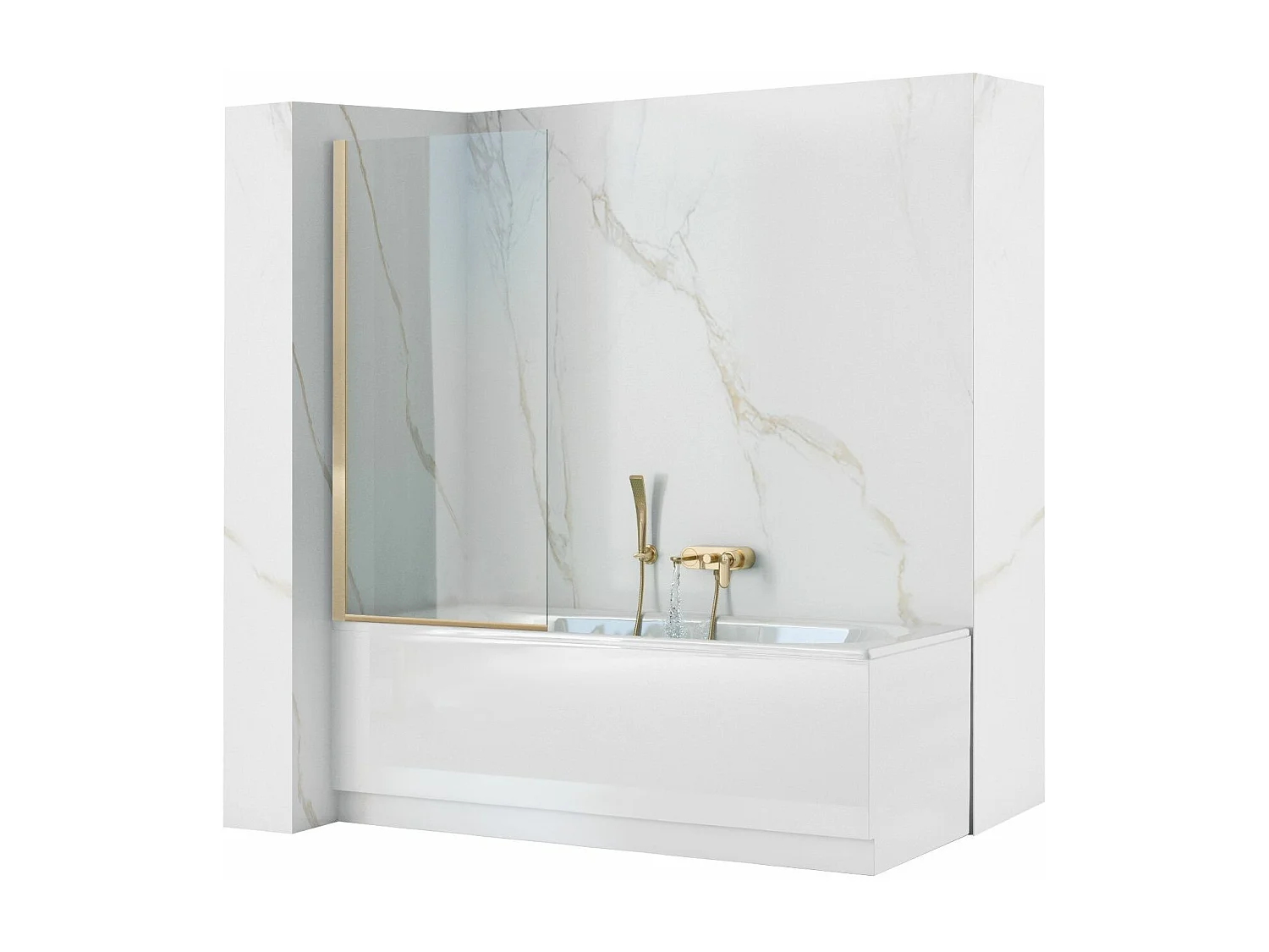 Pare-Baignoire Rea Elegant 70 Gold