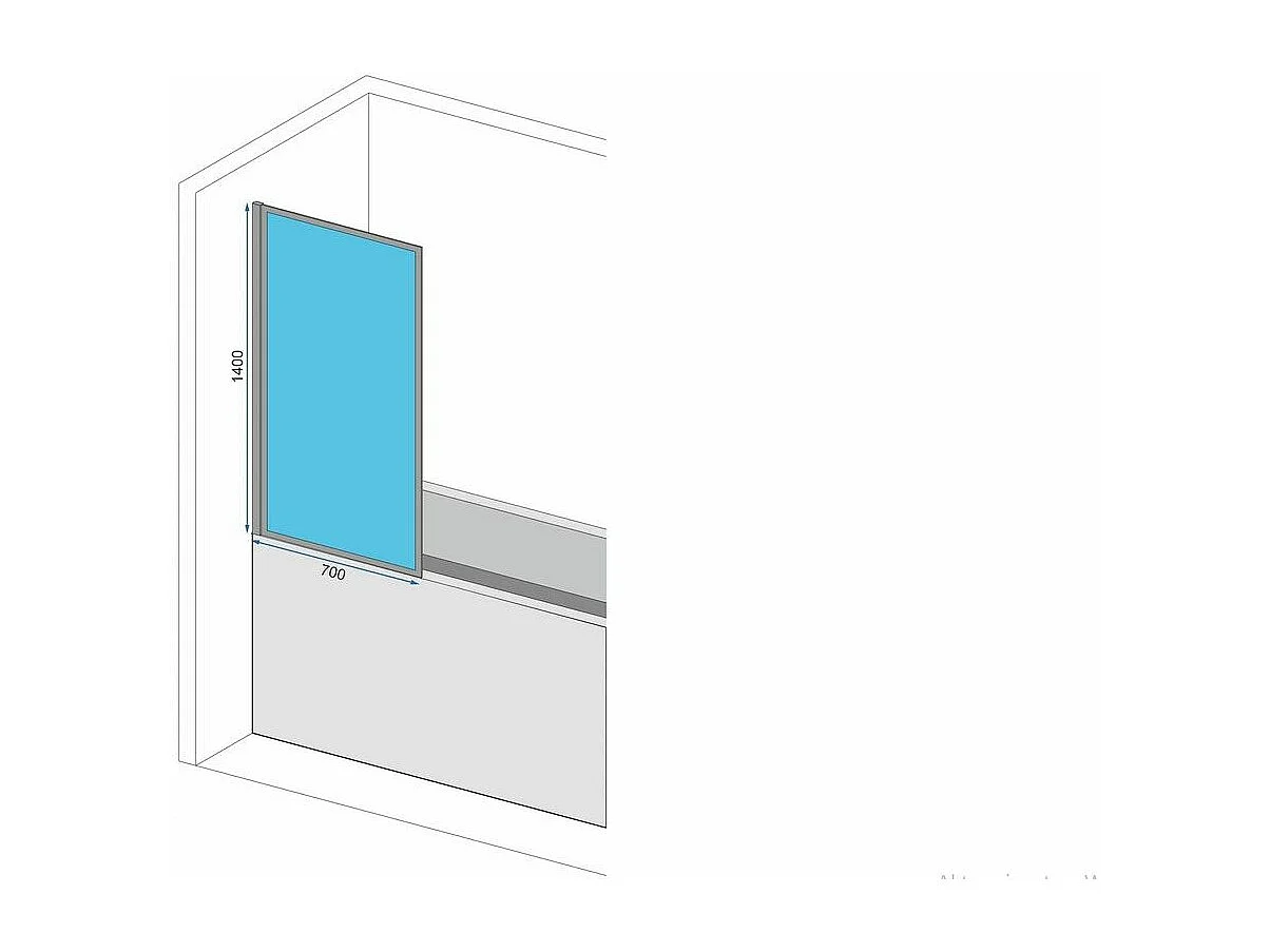 Pare-Baignoire Rea Elegant 70 Gold