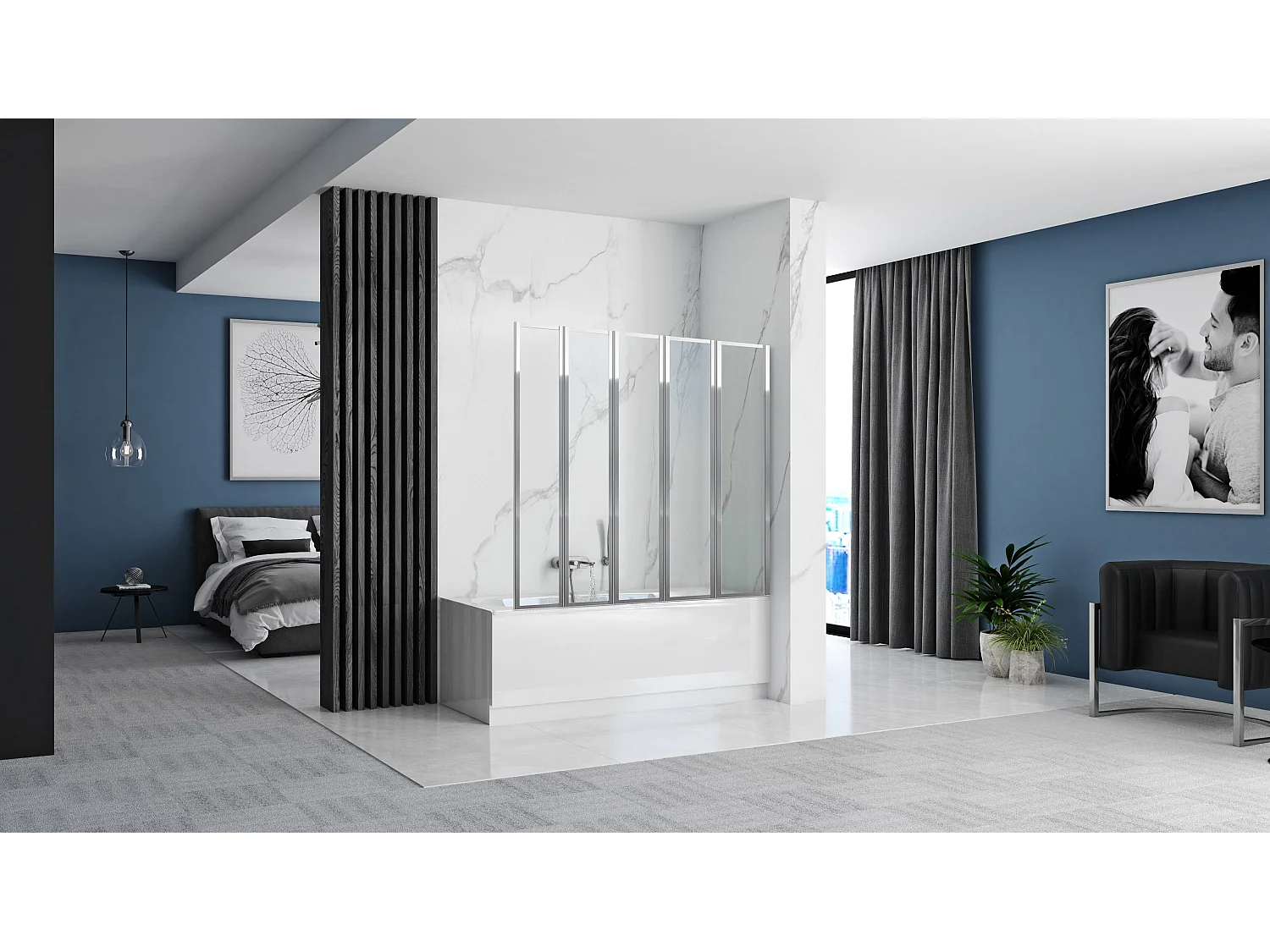 Tela De Banheira Rea Idea 120 Chrome