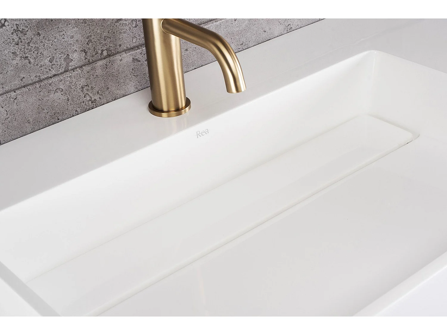 Lavabo De Conglomerado Rea Archi 75 White