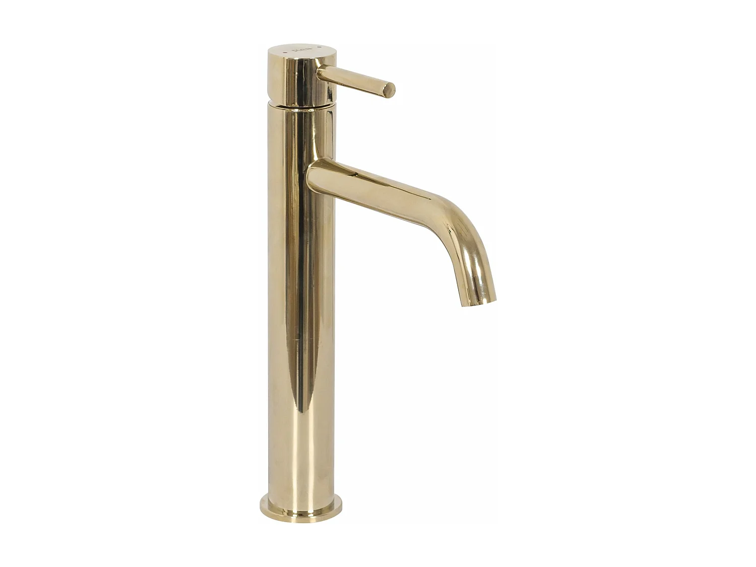 Set Lavabo Sobre Encimera Rea Linda Light Grey + Grifo De Baño Lungo Gold Lungo Gold High + Tapón Gold