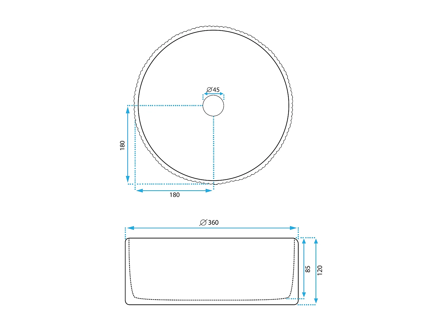Vasque À Poser Rea Selina White