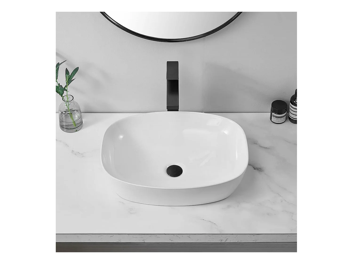 Vasque À Poser Rea Freja White