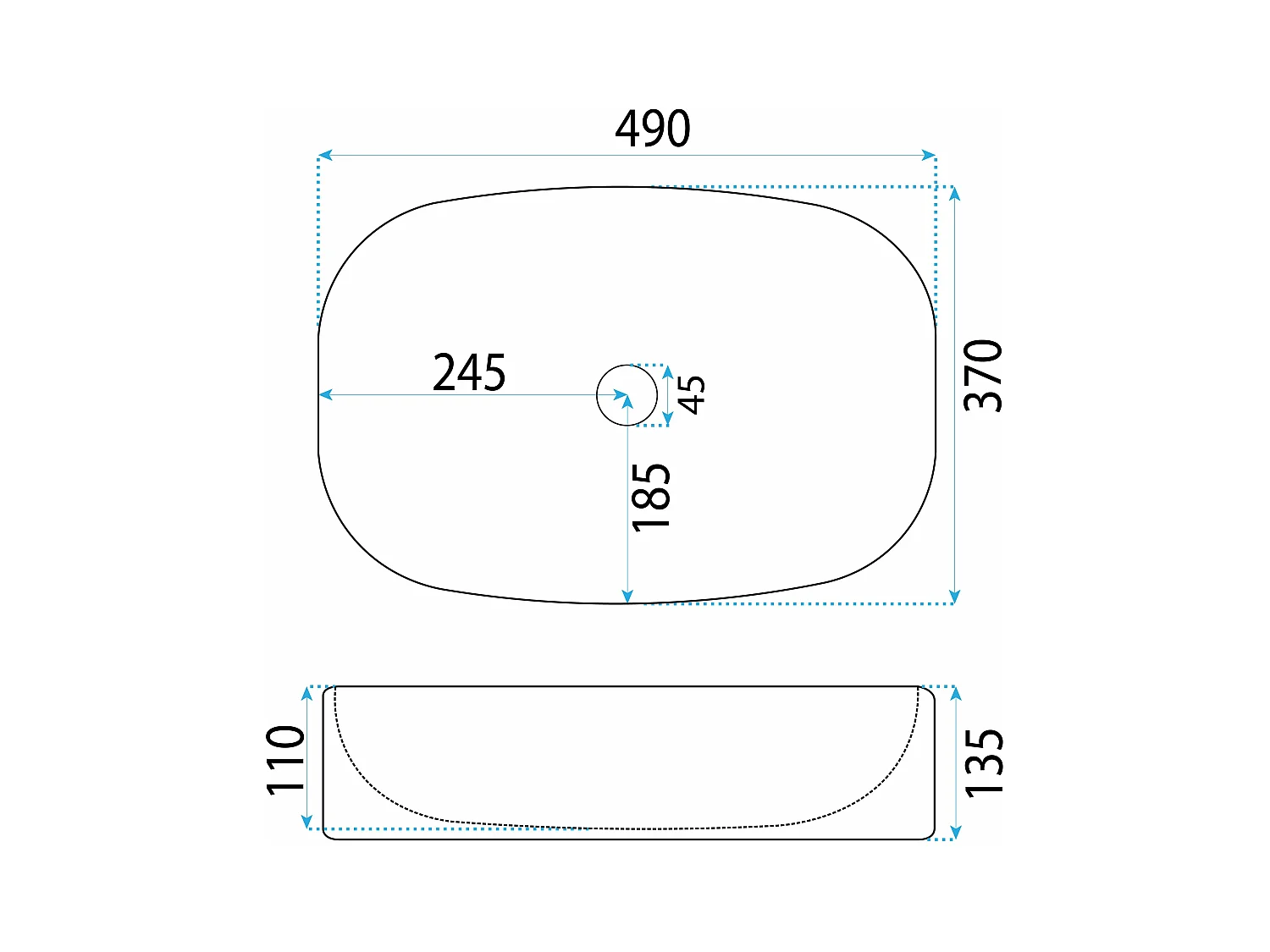 Vasque À Poser Rea Freja White