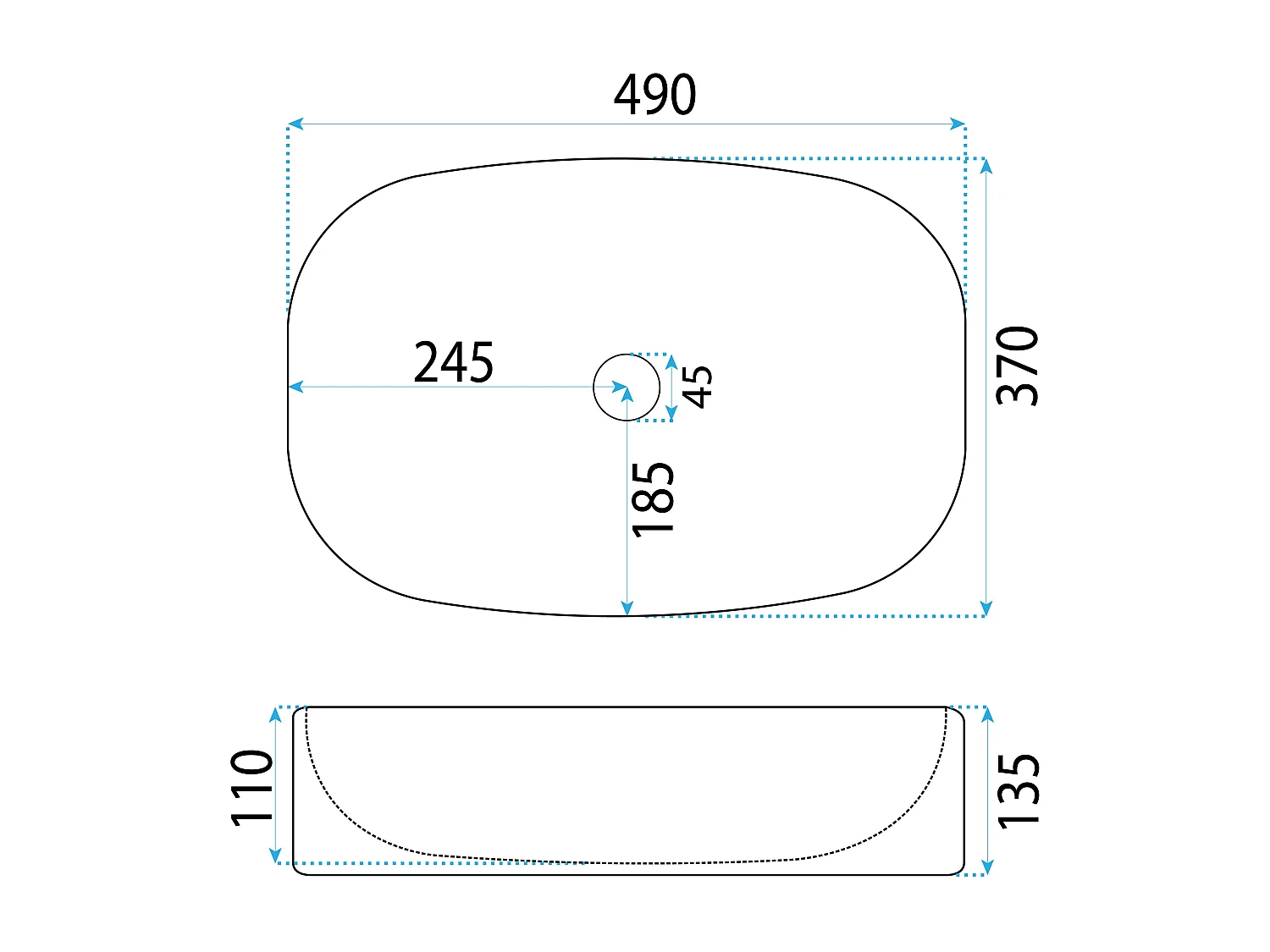 Vasque À Poser Rea Freja White