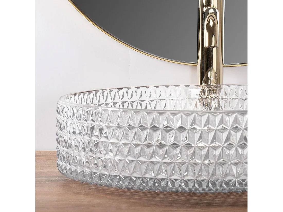 Lavabo Sobre Encimera Rea Cristal 39 White