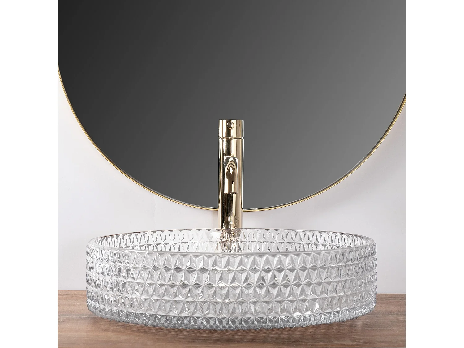 Lavabo Sobre Encimera Rea Cristal 39 White