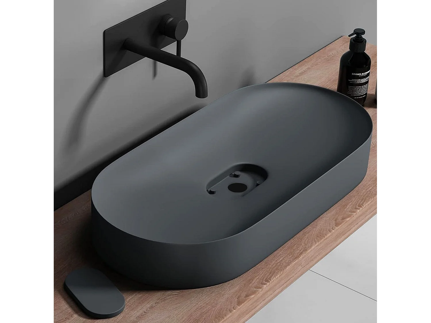 Lavabo De Conglomerado Rea Iris 71 Grey