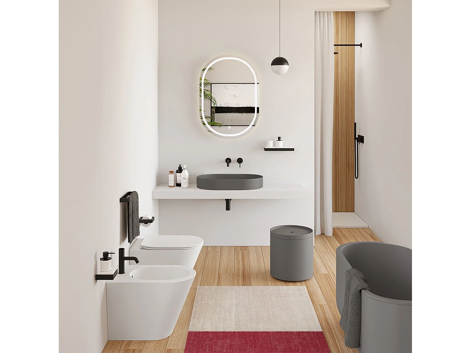 Lavabo De Conglomerado Rea Iris 71 Grey