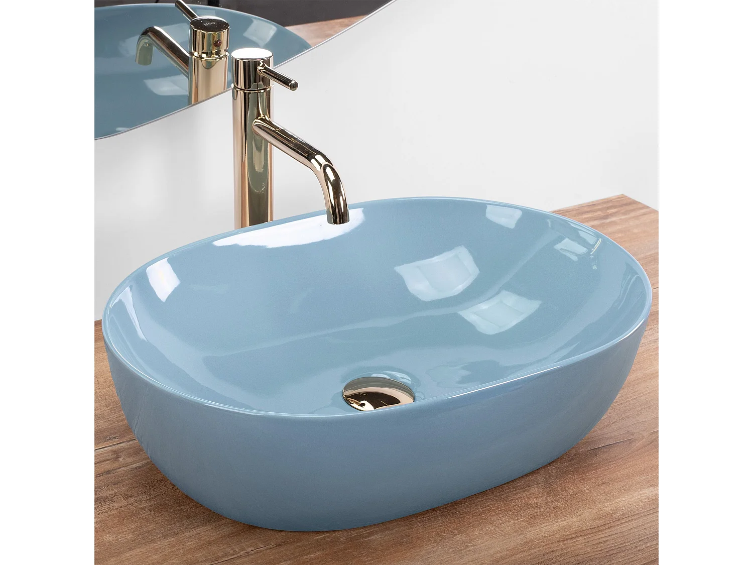 Lavabo Da Appoggio Rea Lisa Blue