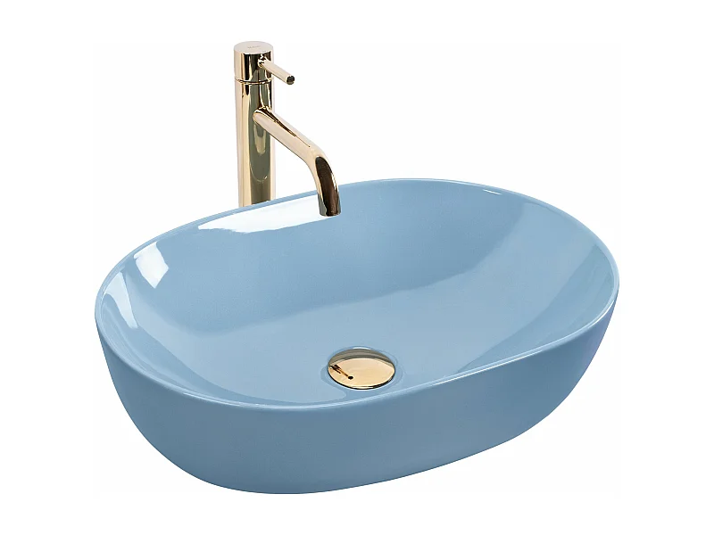 Lavabo Da Appoggio Rea Lisa Blue