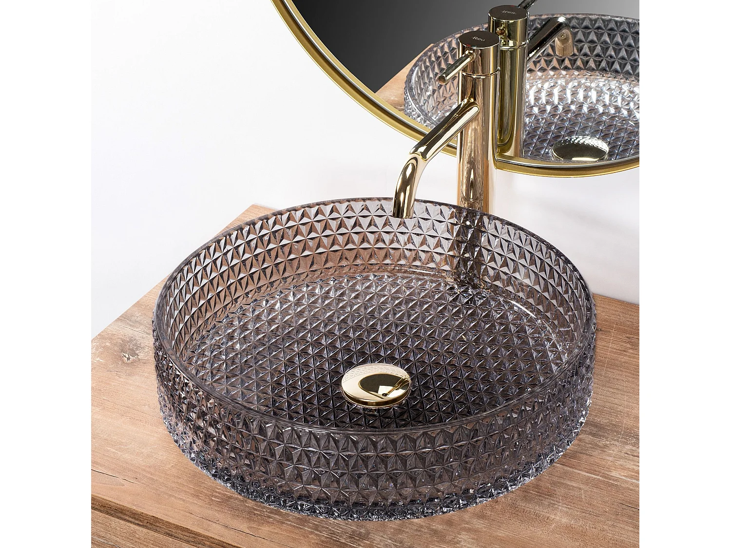 Aufsatzwaschbecken Rea Cristal 39 Grey