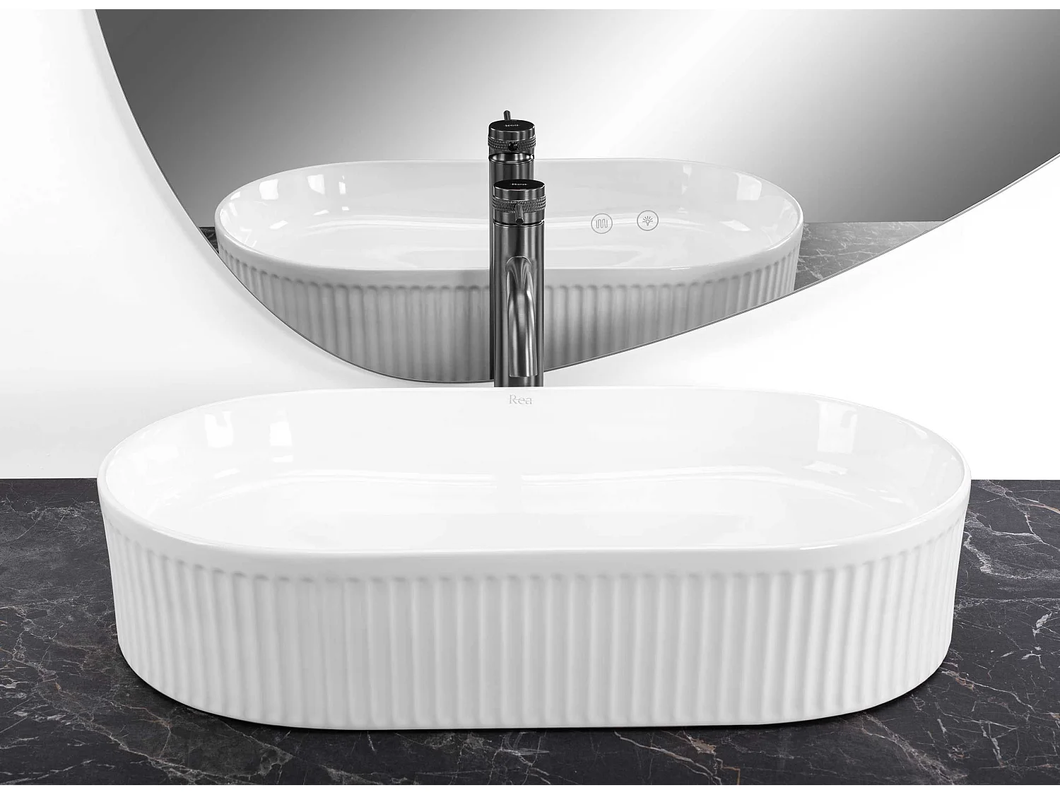 Opzetwastafel Rea Vanda 61 White