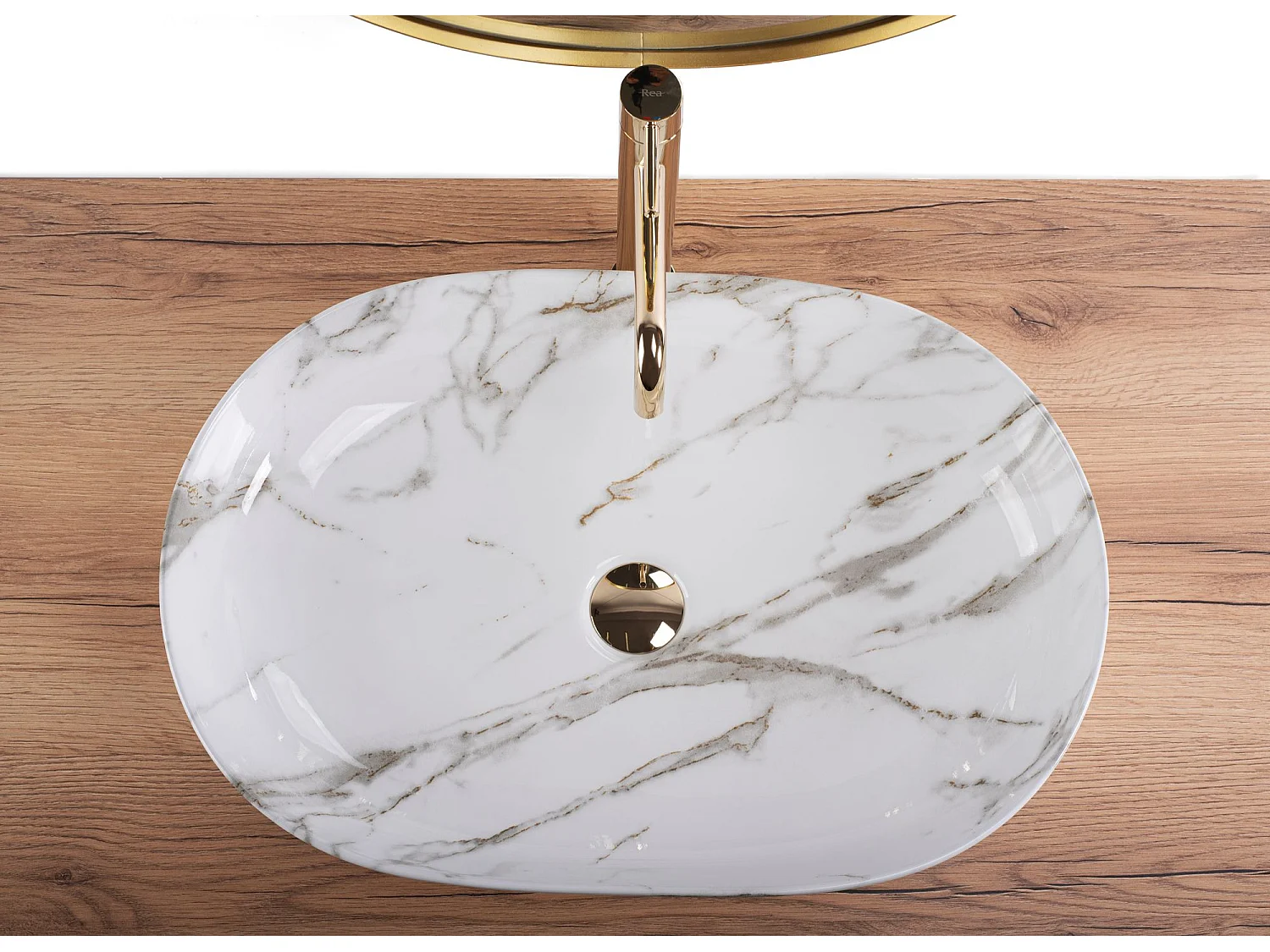 Opzetwastafel Rea Cleo 61 Shiny Aiax White