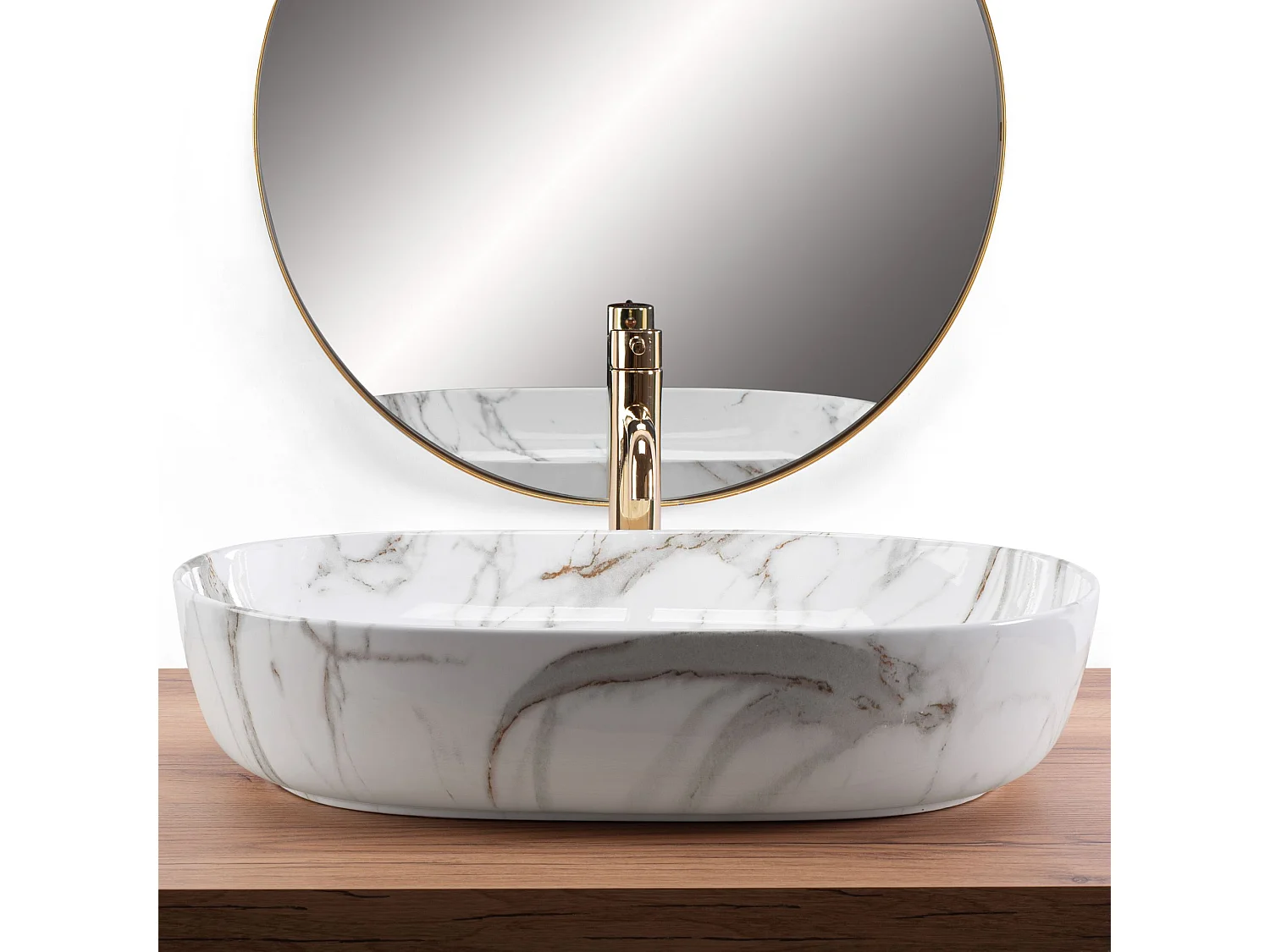 Opzetwastafel Rea Cleo 61 Shiny Aiax White