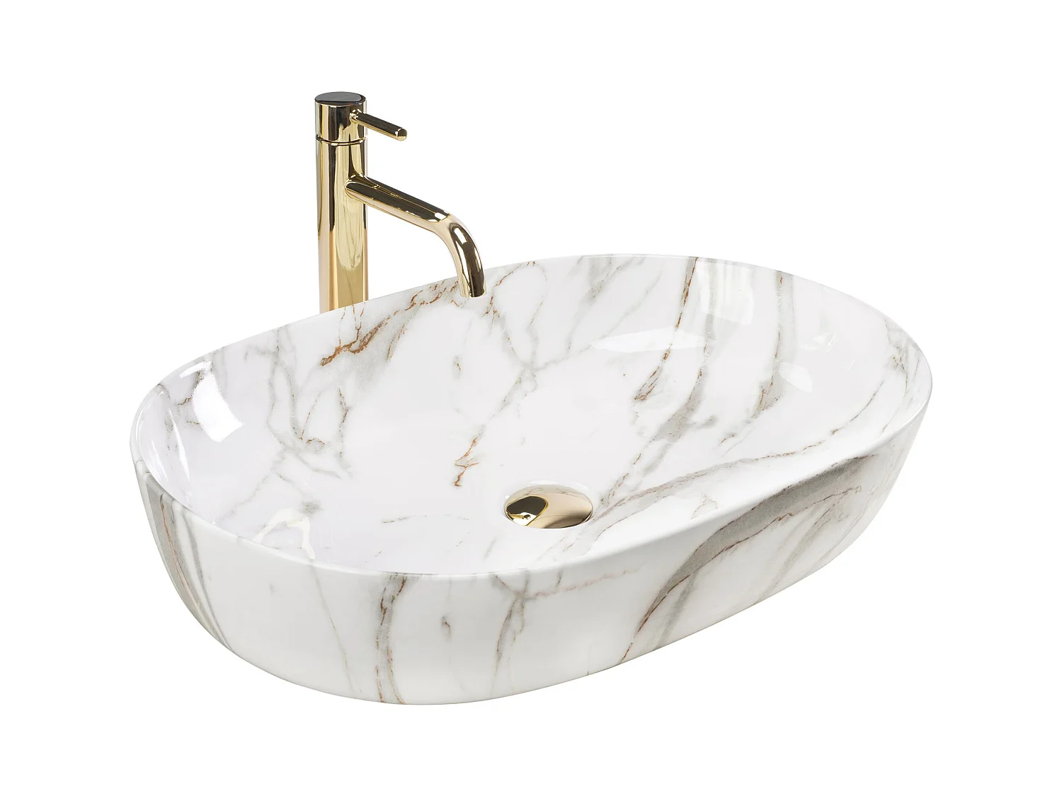 Vasque À Poser Rea Cleo 61 Shiny Aiax White
