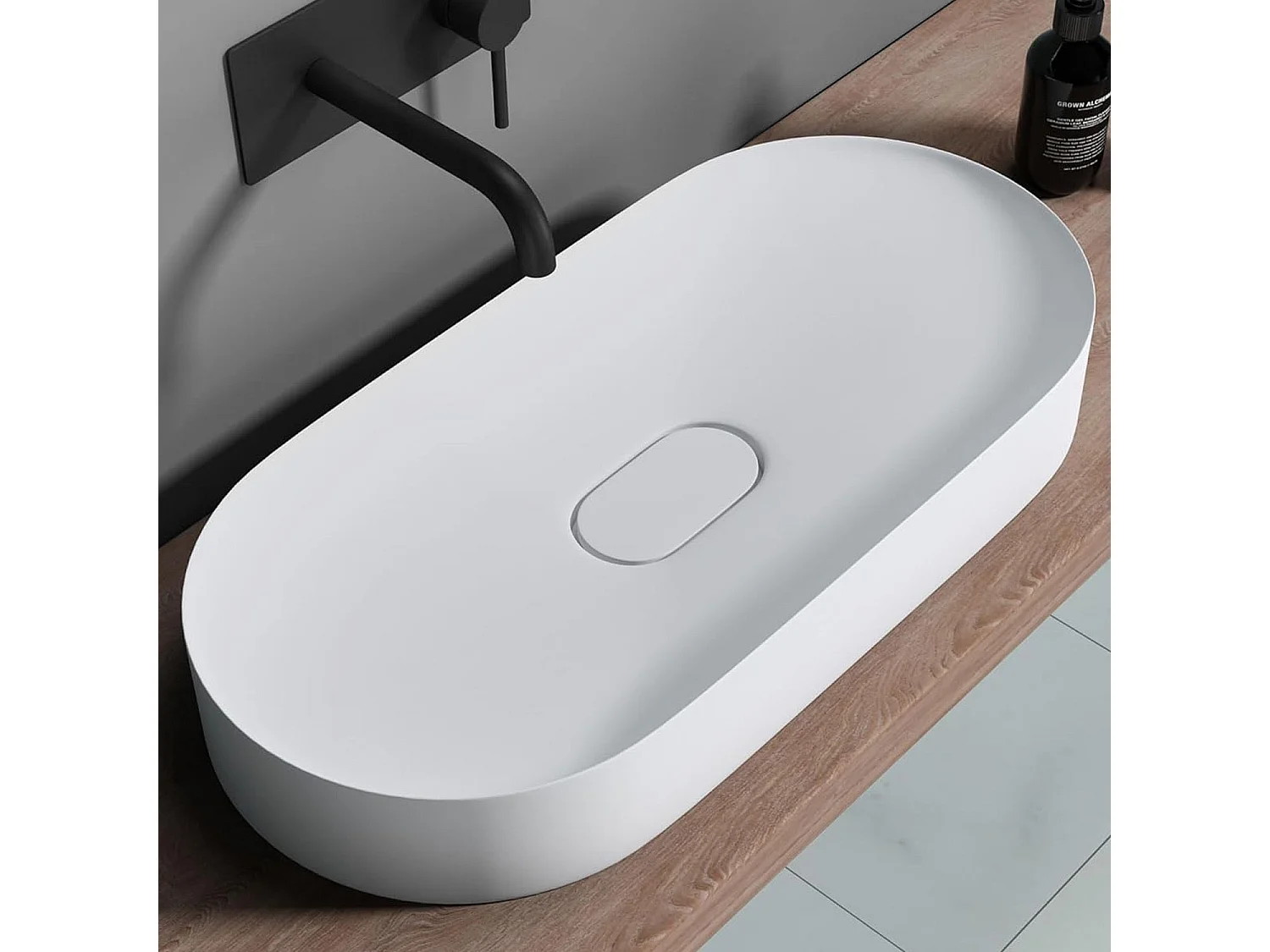 Lavabo In Conglomerato Rea Iris 71 White