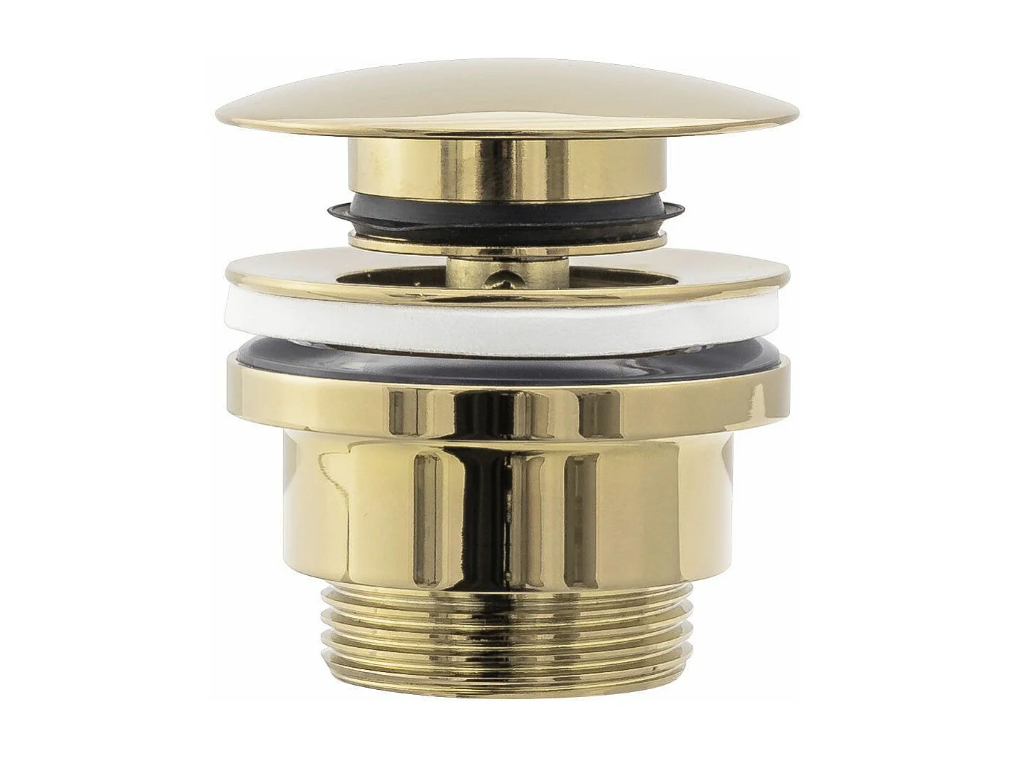 Set Aufsatzwaschbecken Rea Sofia White + Waschbeckenarmatur Lungo Gold High + Stöpsel Gold