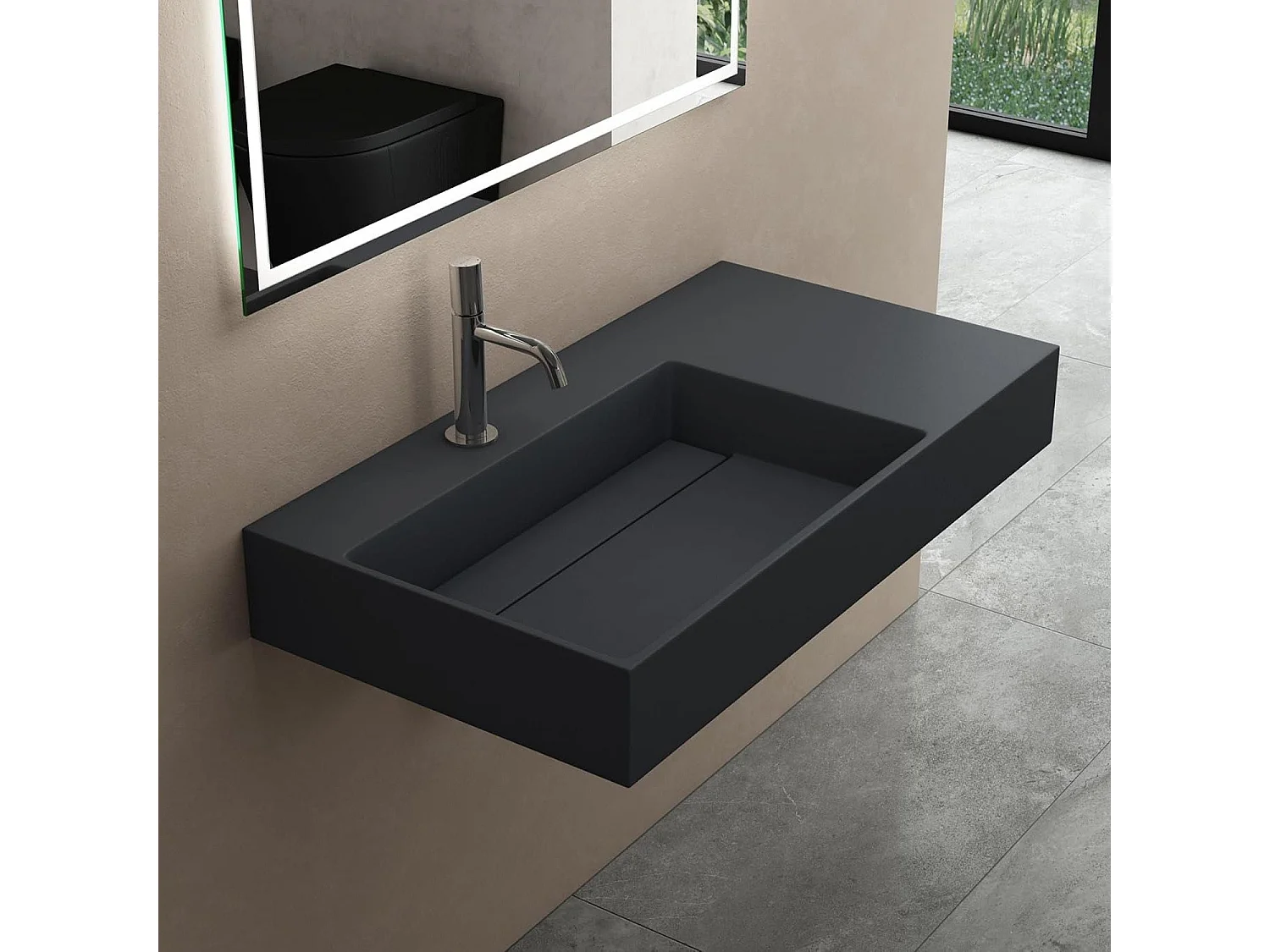 Waschbecken Konglomerat Rea Archi 75 Grey