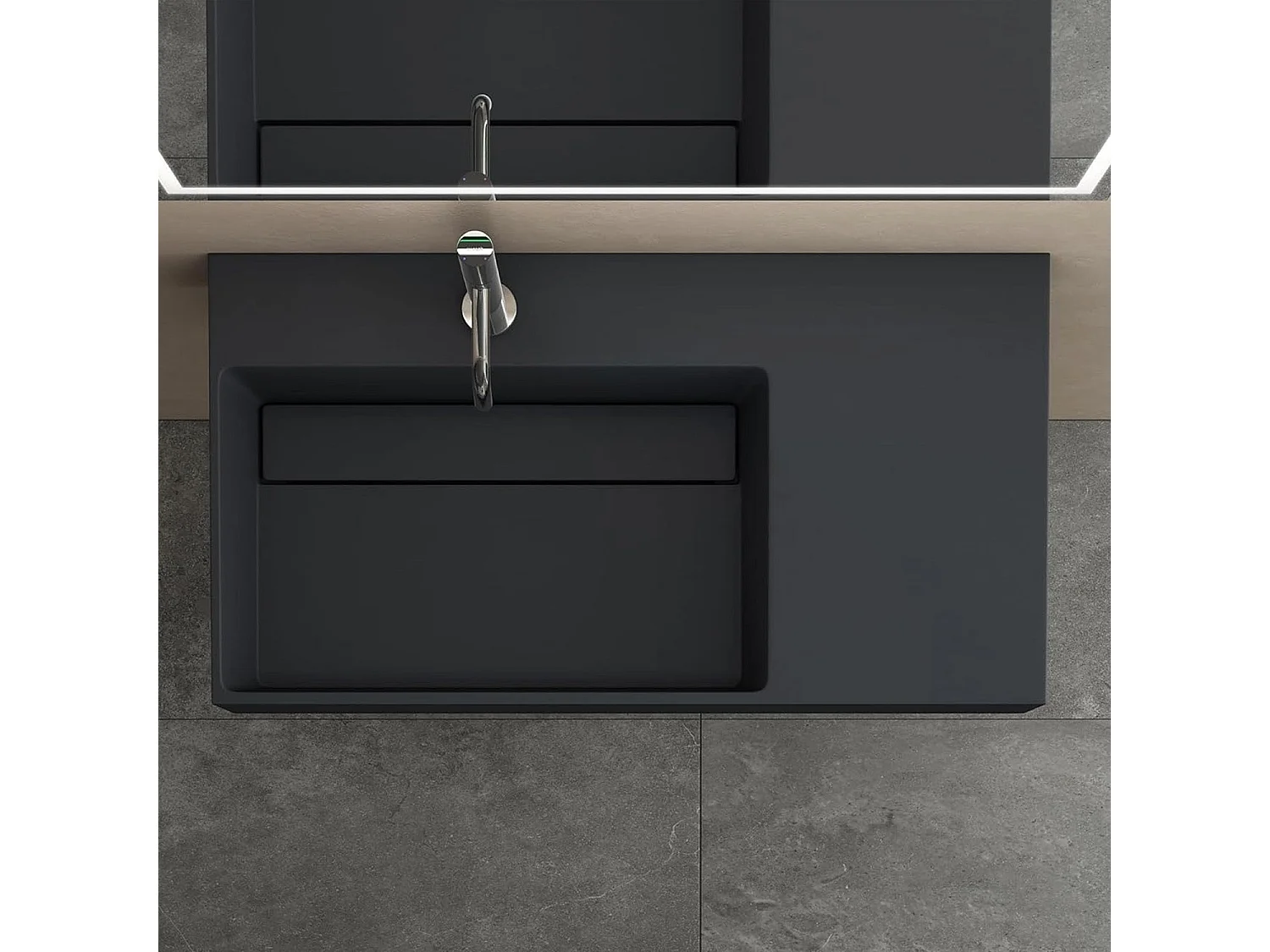 Conglomeraat Wastafel Rea Archi 75 Grey