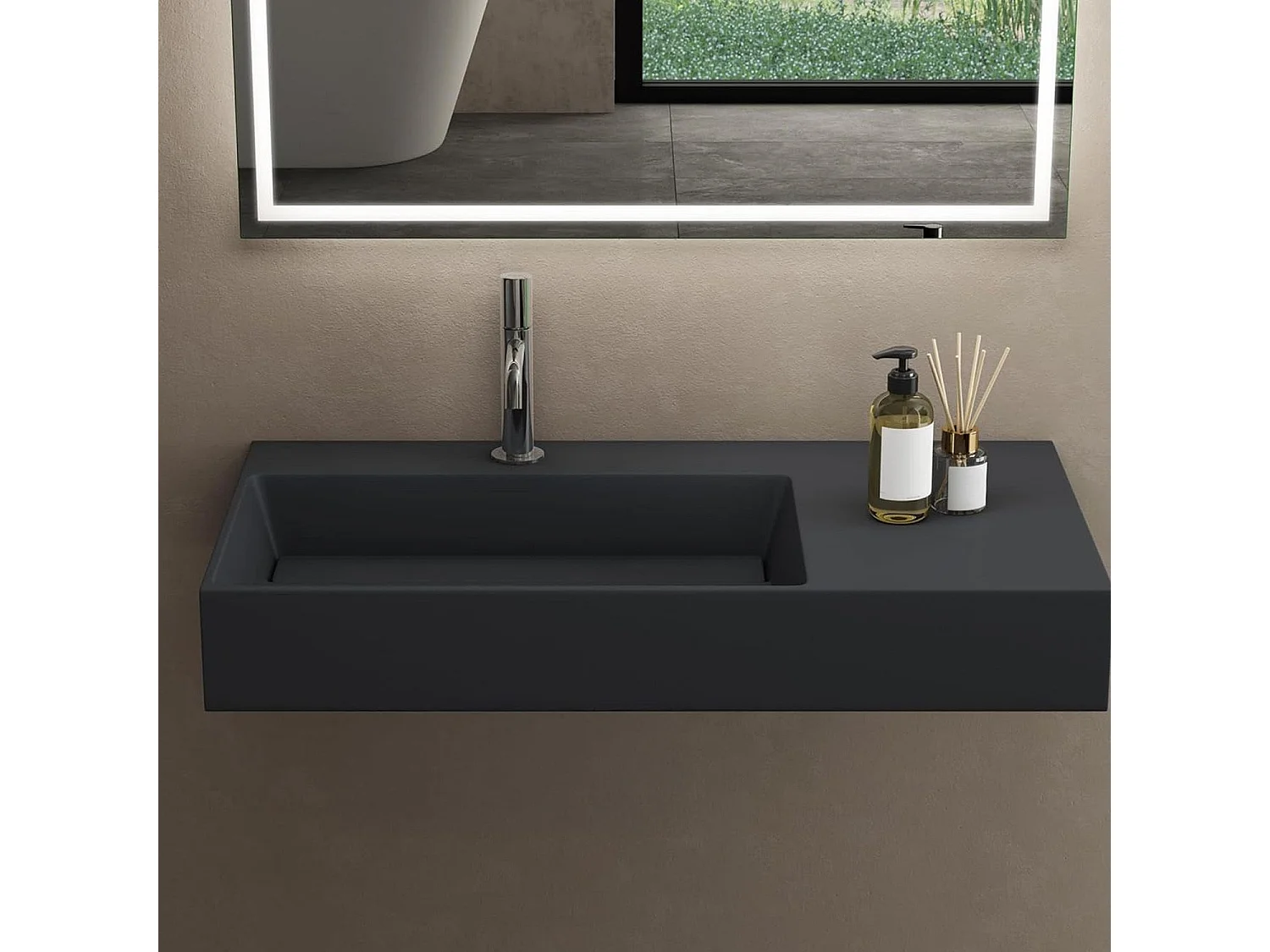 Conglomeraat Wastafel Rea Archi 75 Grey