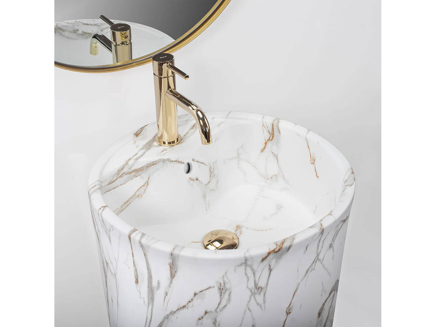 Vrijstaande Wastafel Rea Anya Lava Matt White