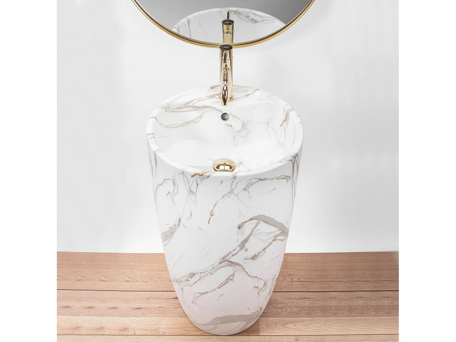 Vrijstaande Wastafel Rea Anya Lava Matt White