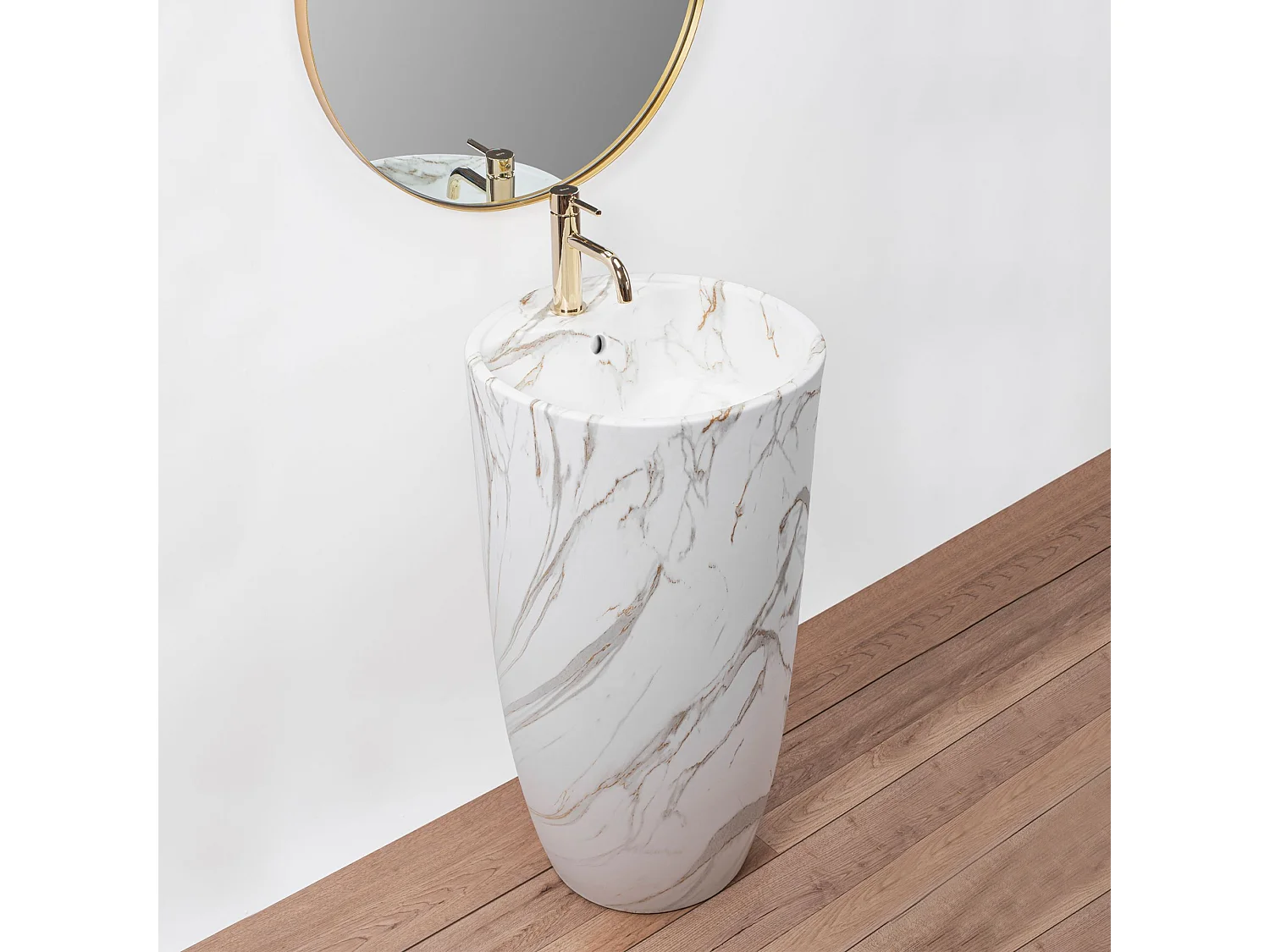 Vrijstaande Wastafel Rea Anya Lava Matt White