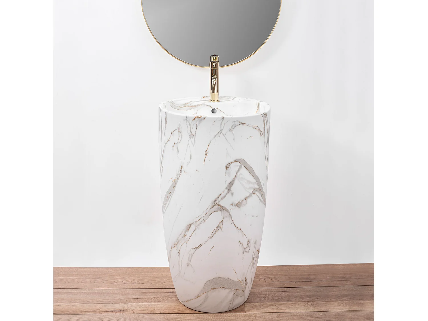 Vrijstaande Wastafel Rea Anya Lava Matt White