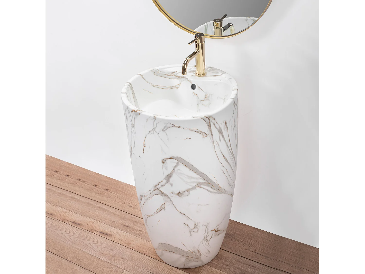 Vrijstaande Wastafel Rea Anya Lava Matt White