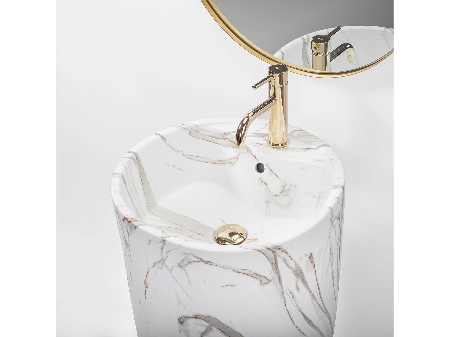 Vasque Autoportante Rea Anya Lava Matt White