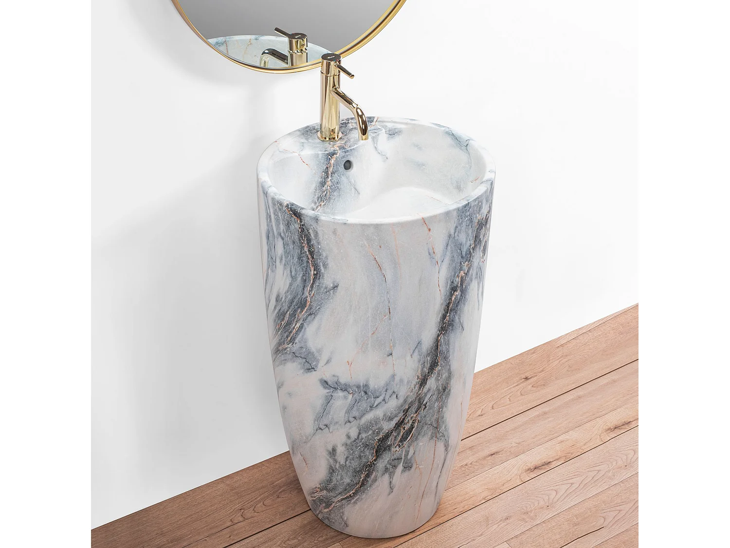 Standwaschbecken Rea Anya Granit Matt Grey