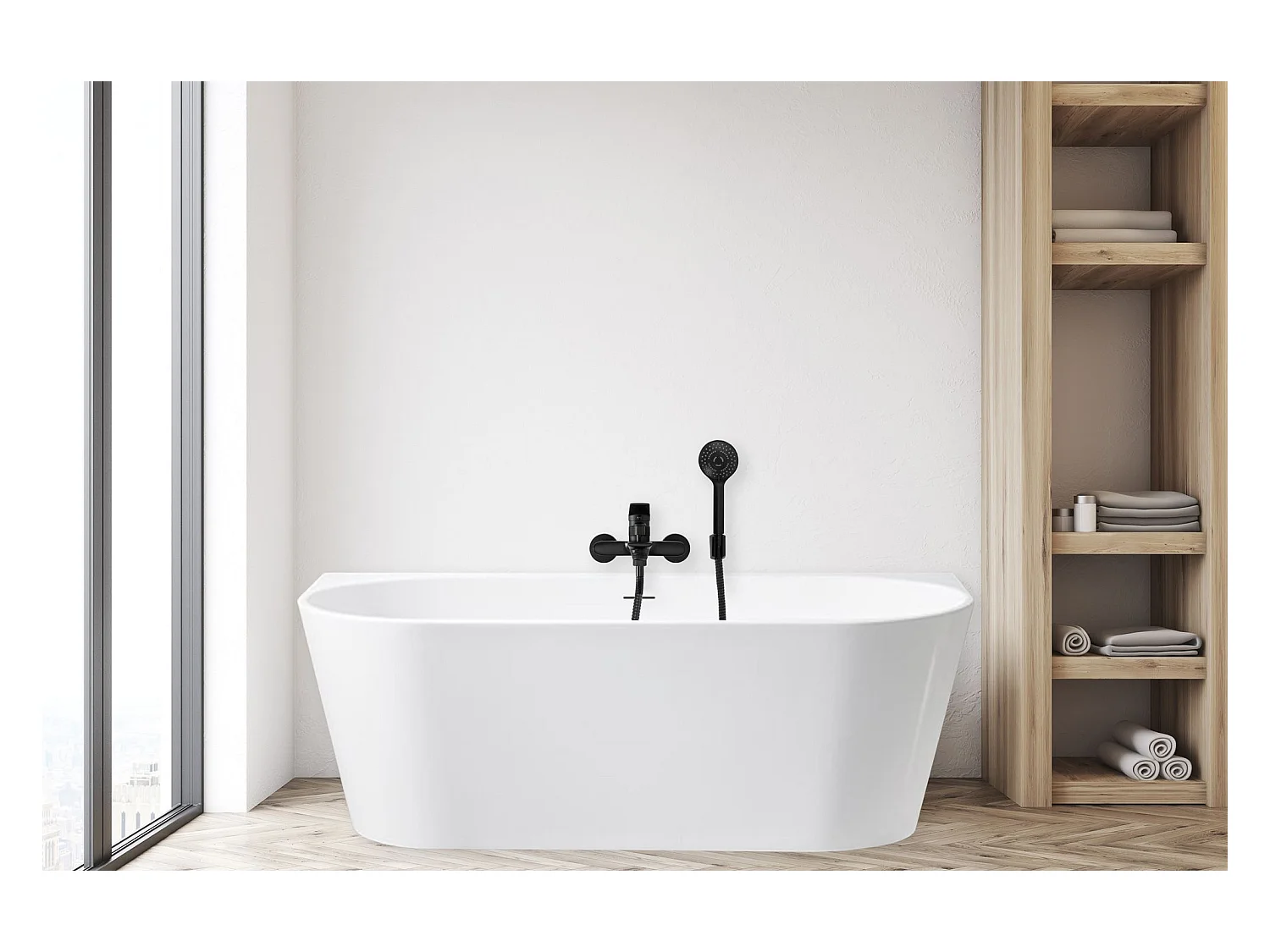 Acryl Wandmontage Badewanne Rea Capri 150 White