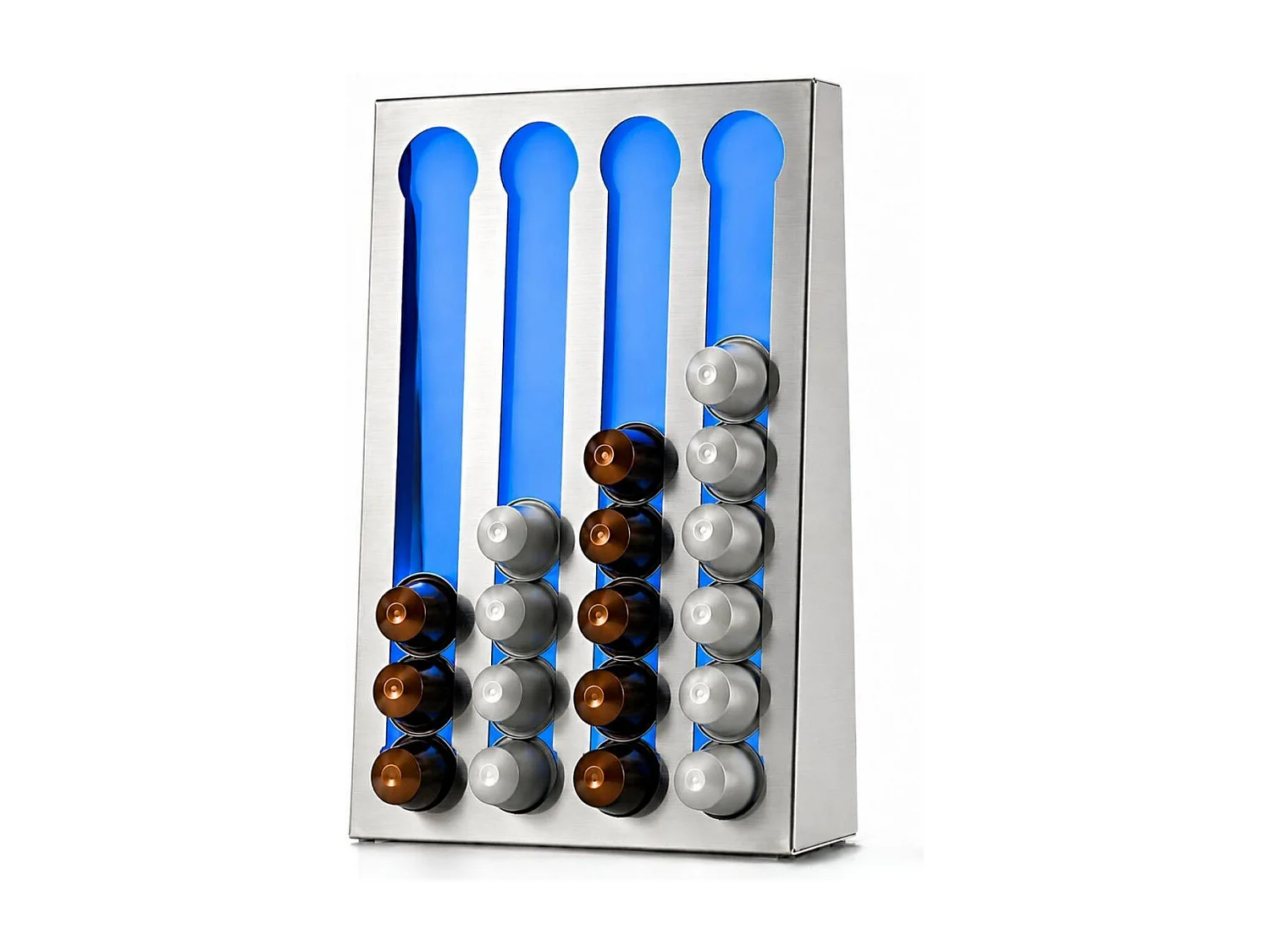 DON HIERRO - Soporte de inox para cápsulas de café compatible con cápsulas Nespresso KAPSULAS-