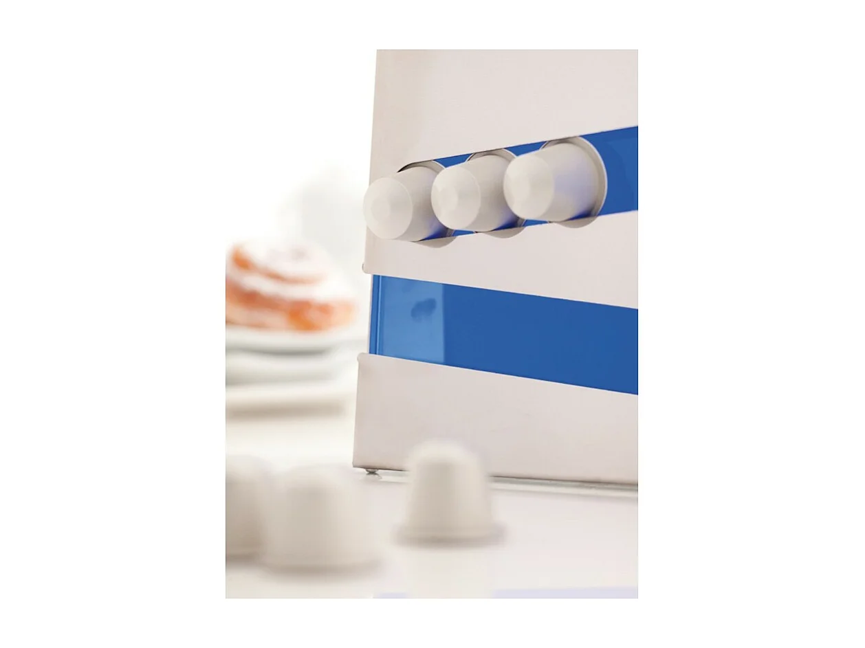 DON HIERRO - Soporte para cápsulas de café, compatible con cápsulas Nespresso – Acero inoxidable y Metacrilato – 32 cápsulas – ZIGZAG-