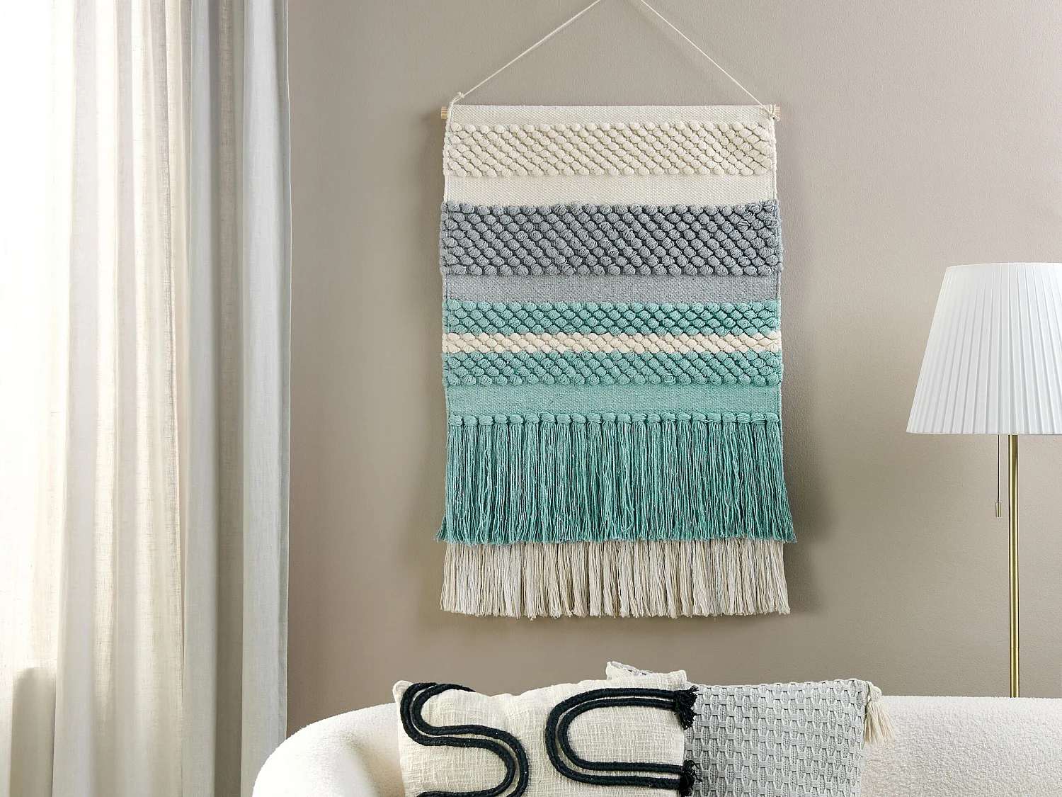 Suspension murale en tissu PARIKO Coton 105 cm Vert