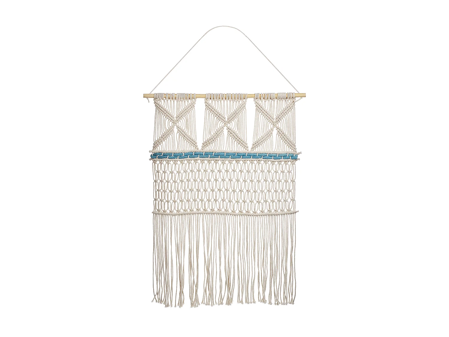 Suspension murale en tissu KALADY Coton 141 cm Beige