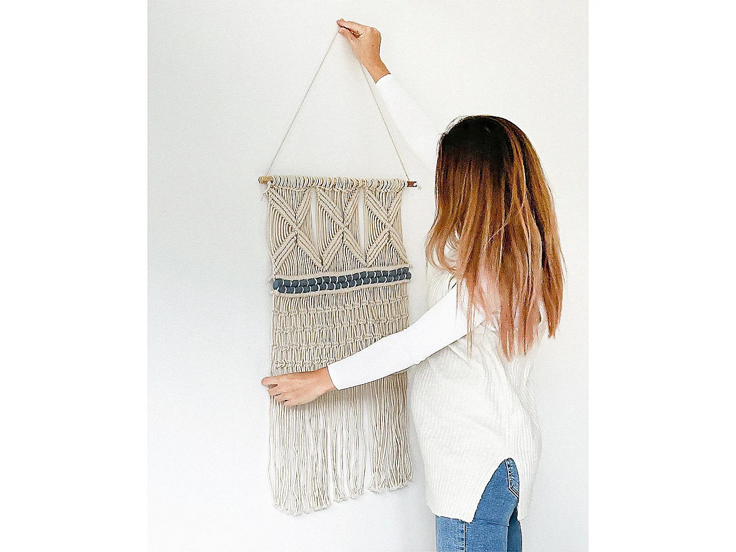Wandbehang KALADY Baumwolle 141 cm Beige