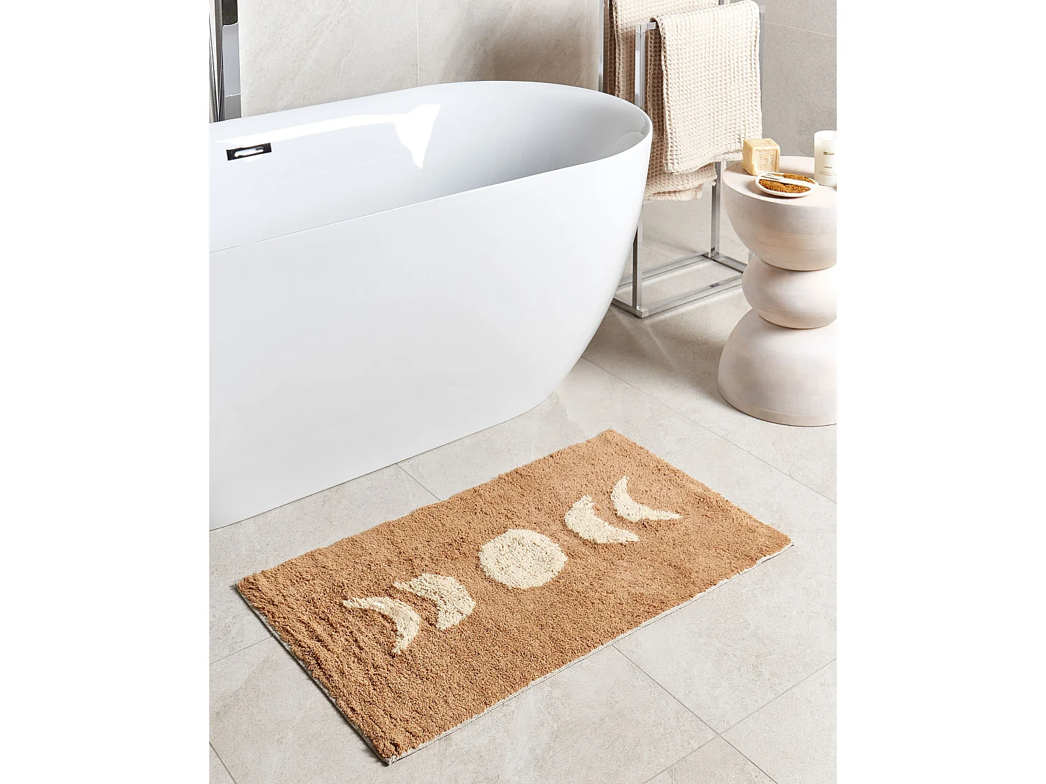 Badmat ESME 50 x 80 cm Katoen Lichtbruin