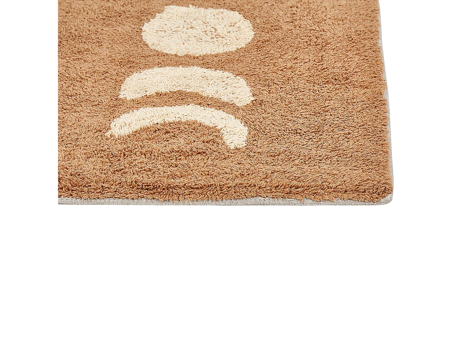 Tapete casa de banho ESME 50 x 80 cm Algodão Castanho claro