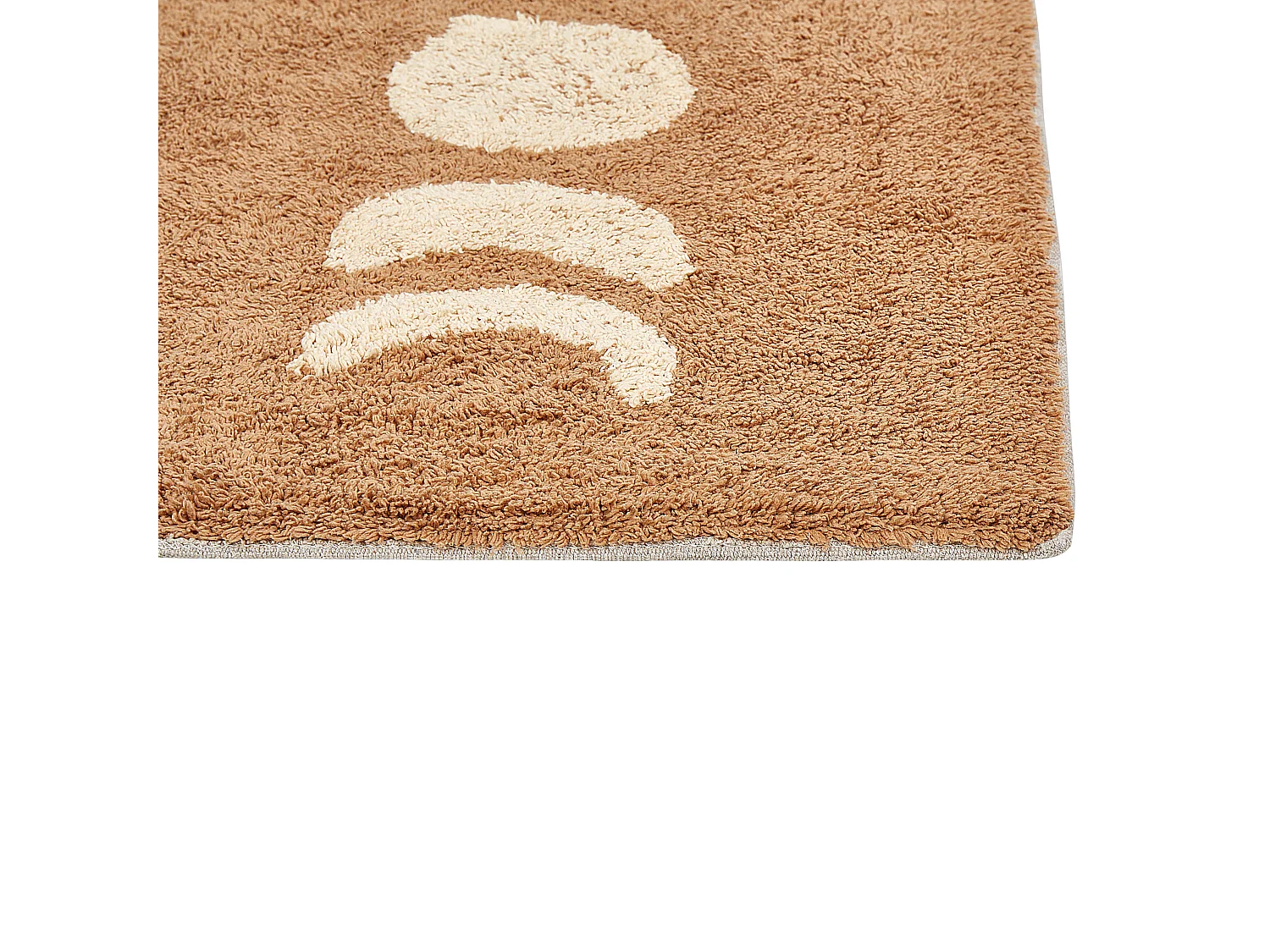 Tapete casa de banho ESME 50 x 80 cm Algodão Castanho claro