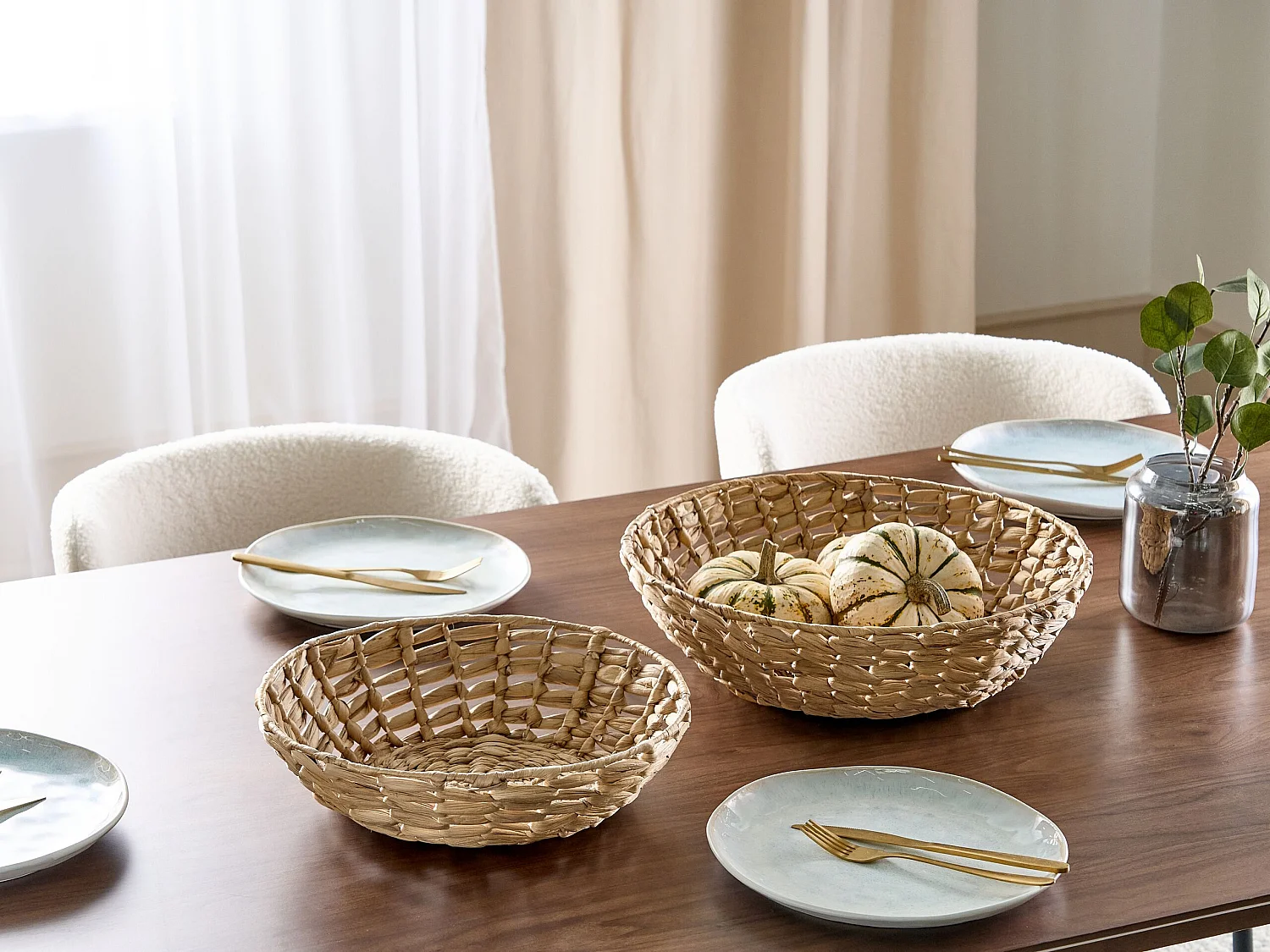 Lot de 2 bols décoratifs DALAT Osier Naturel