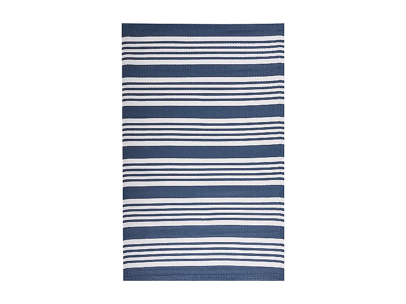 Tappeto da giardino blu scuro e bianco 120 x 180 cm ELURU