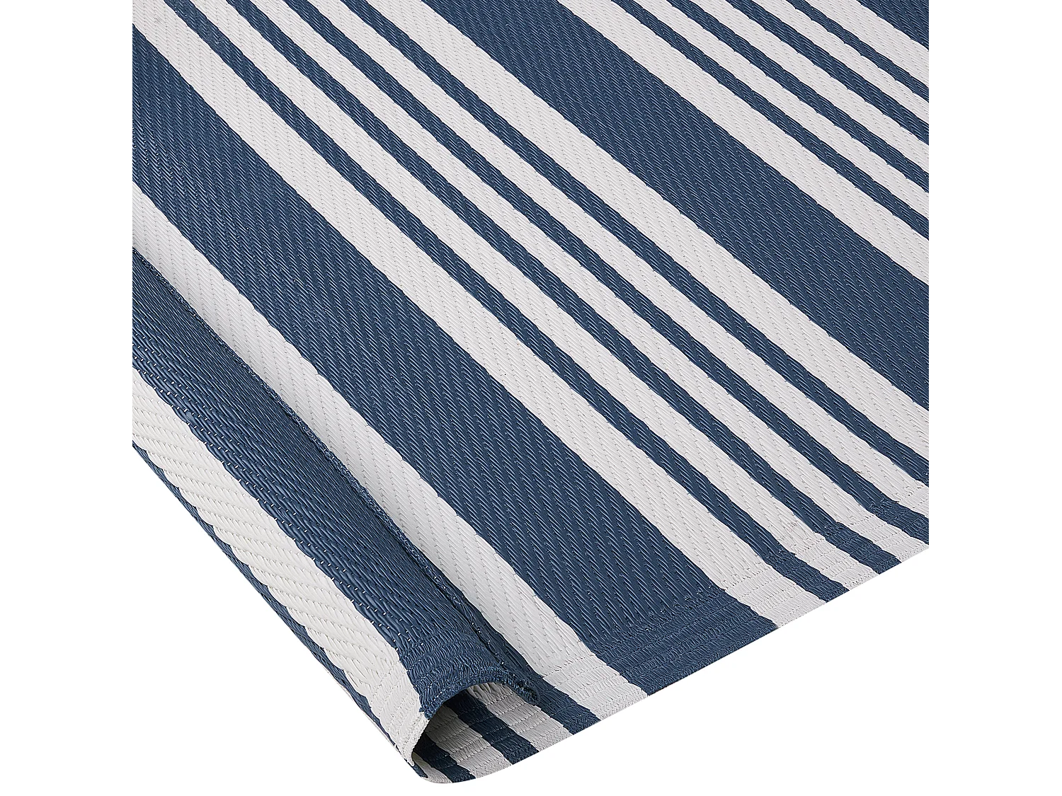 Tappeto da giardino blu scuro e bianco 120 x 180 cm ELURU