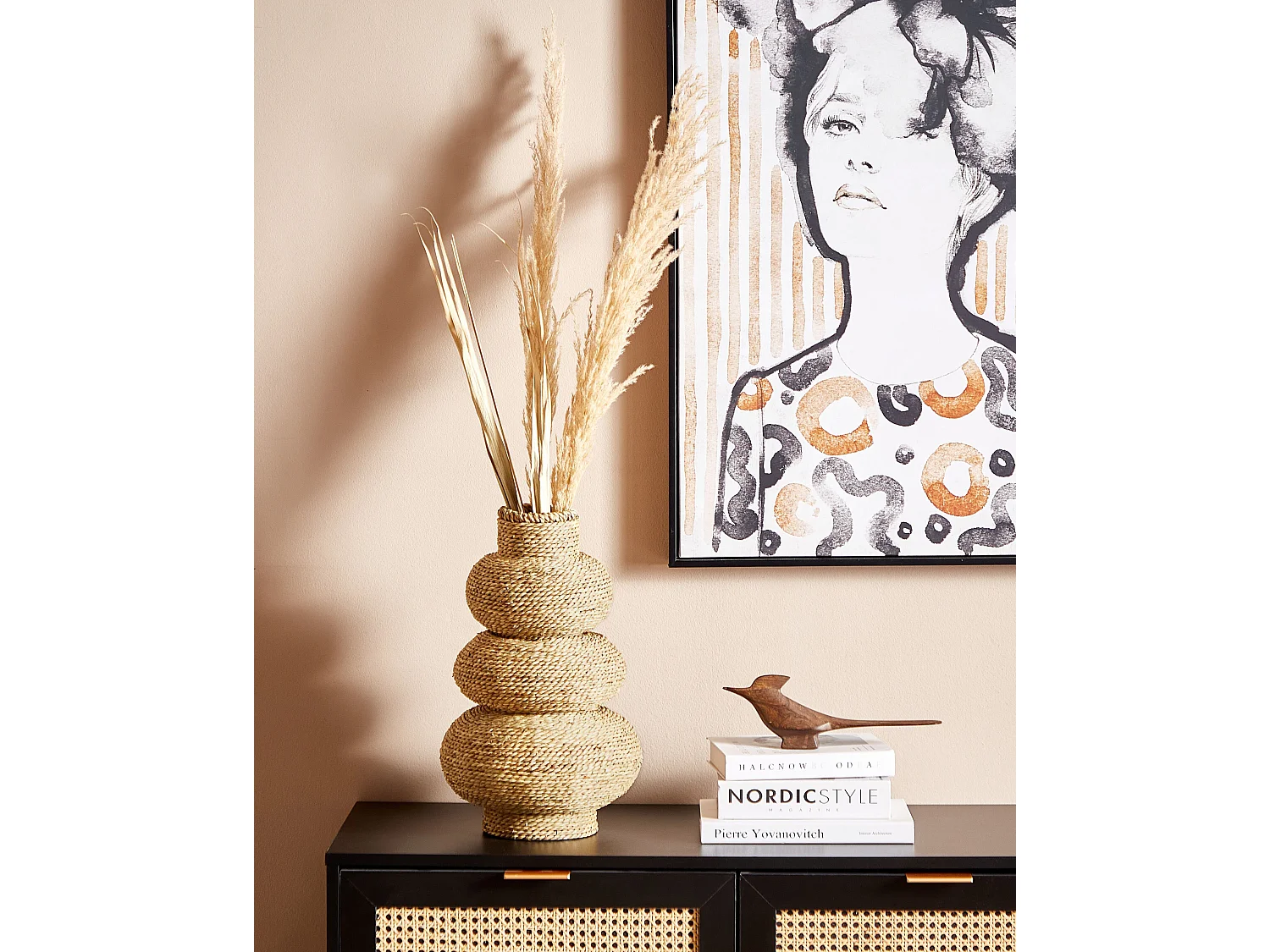 Vase décoratif MARANG Herbier marin 41 cm Naturel