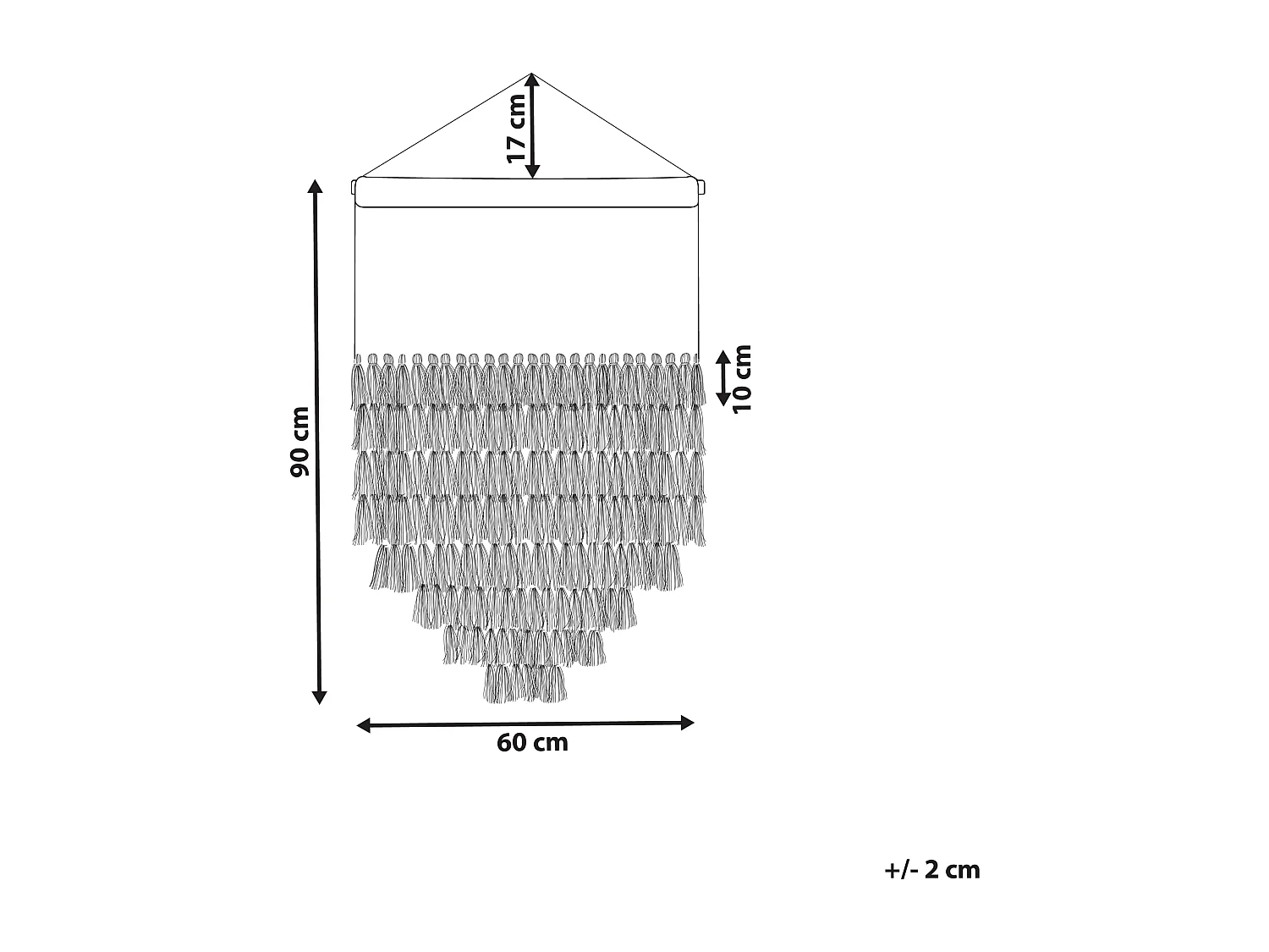Decoración de pared de tela THUL Algodón 107 cm Blanco