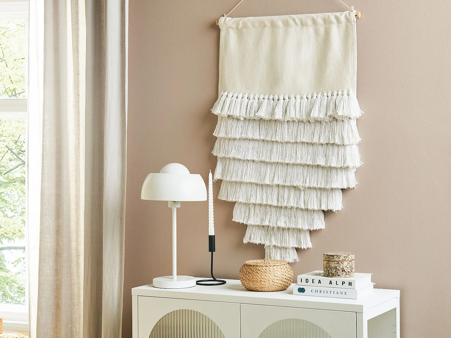 Wandbehang THUL Baumwolle 107 cm Weiss